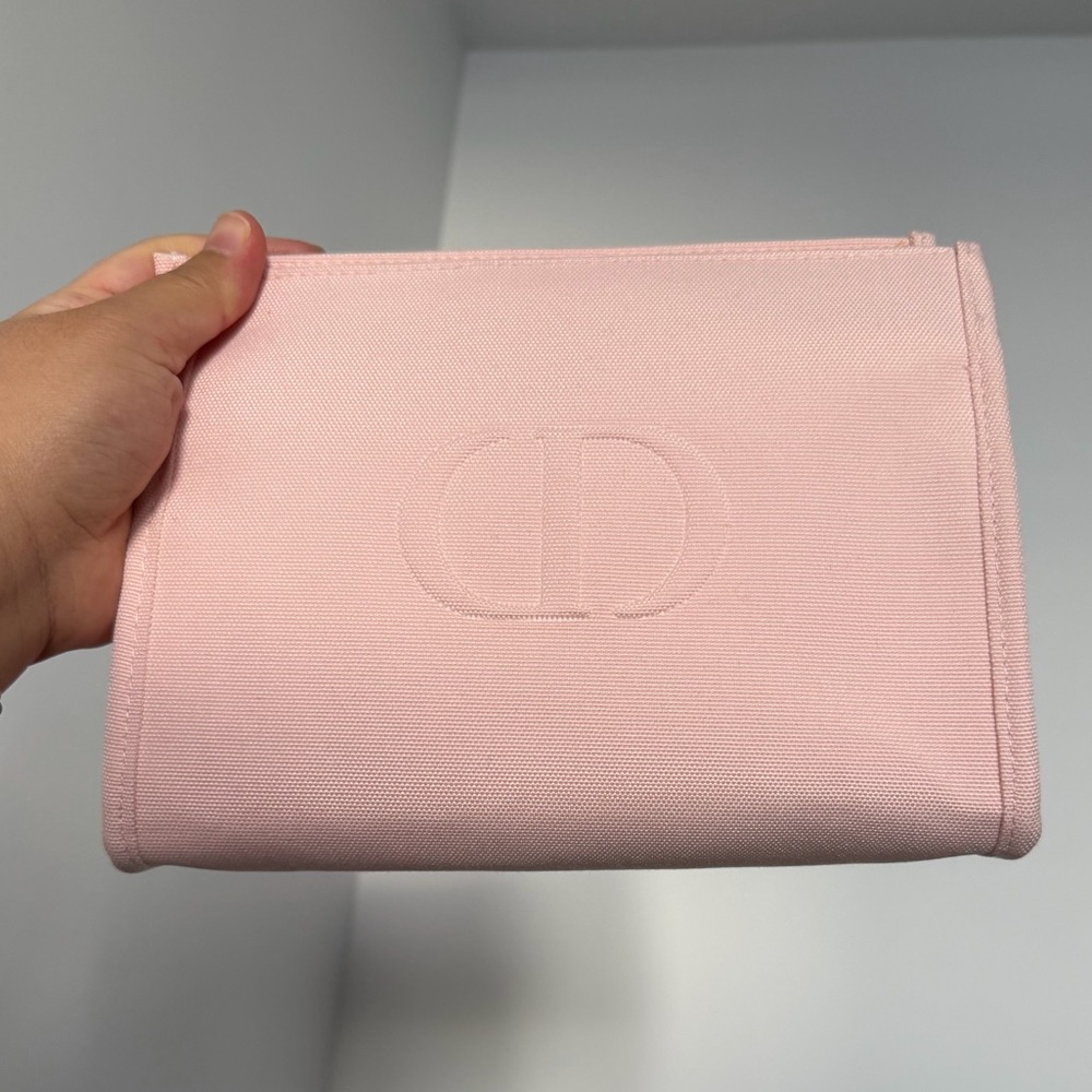 Dior Soft Pink Canvas Cosmetic Bag